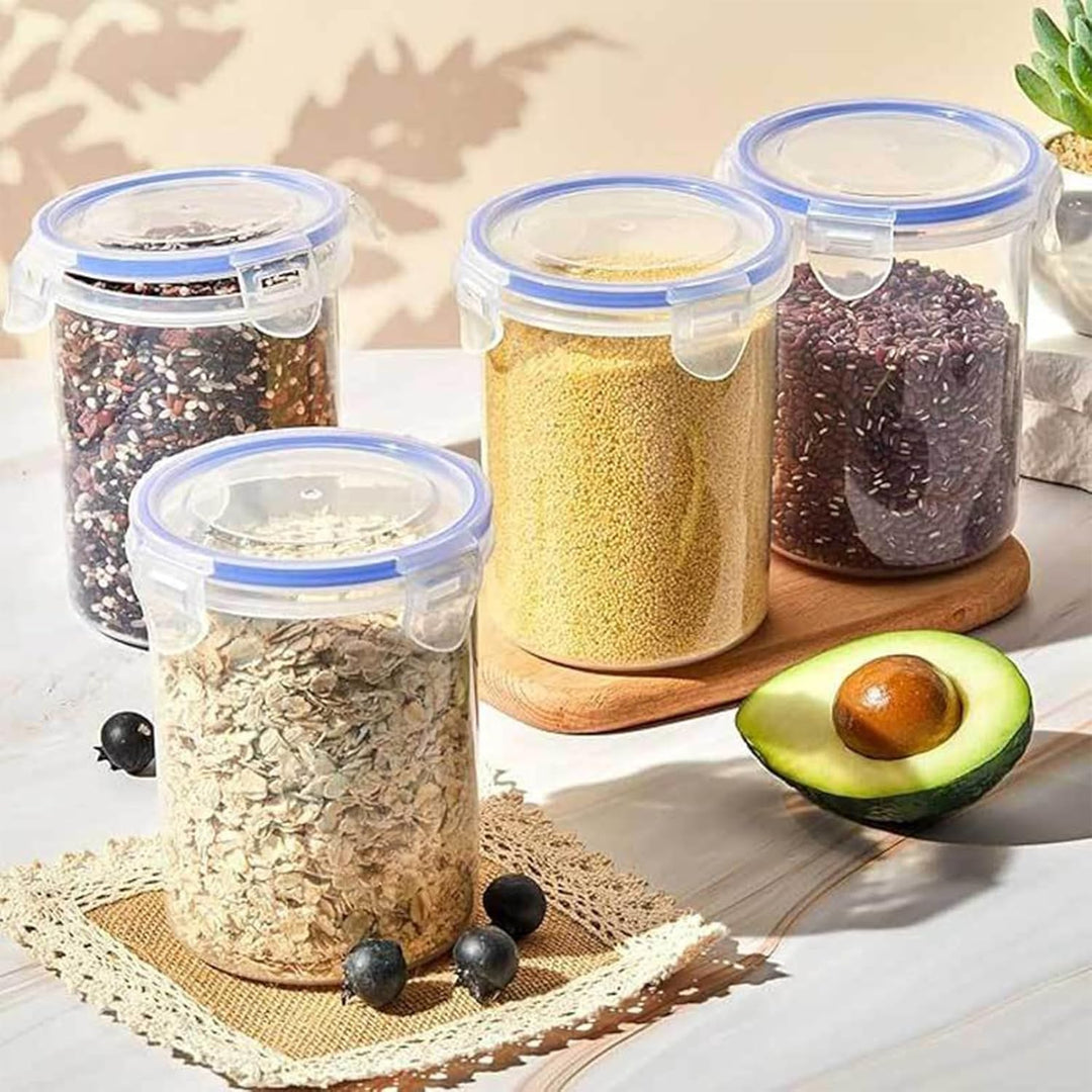 Übernachtung Hafer Jar 4PCS Plastikbehälter mit Deckel 16 Unzen Joghurtbecher über Nacht Hafer Behäl