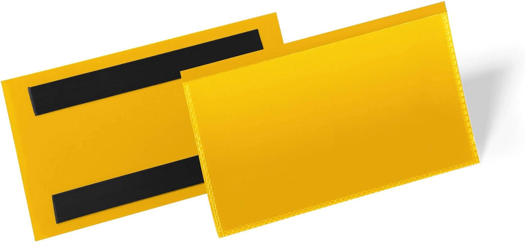 Durable Magnetische Etikettentasche 150 x 67 mm, Packung à 50 Stück, Gelb, 174204, 150 x 67 mm
