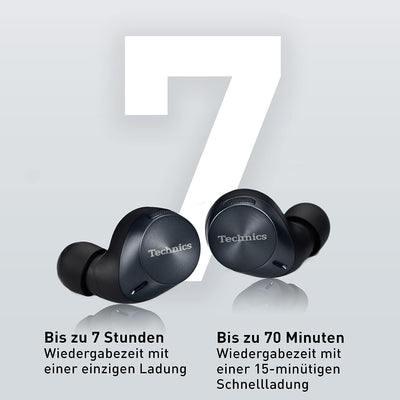 Technics EAH-AZ60 Kabellose In-Ear-Bluetooth-Kopfhörer, Geräuschunterdrückung, 24 Stunden Akkulaufze