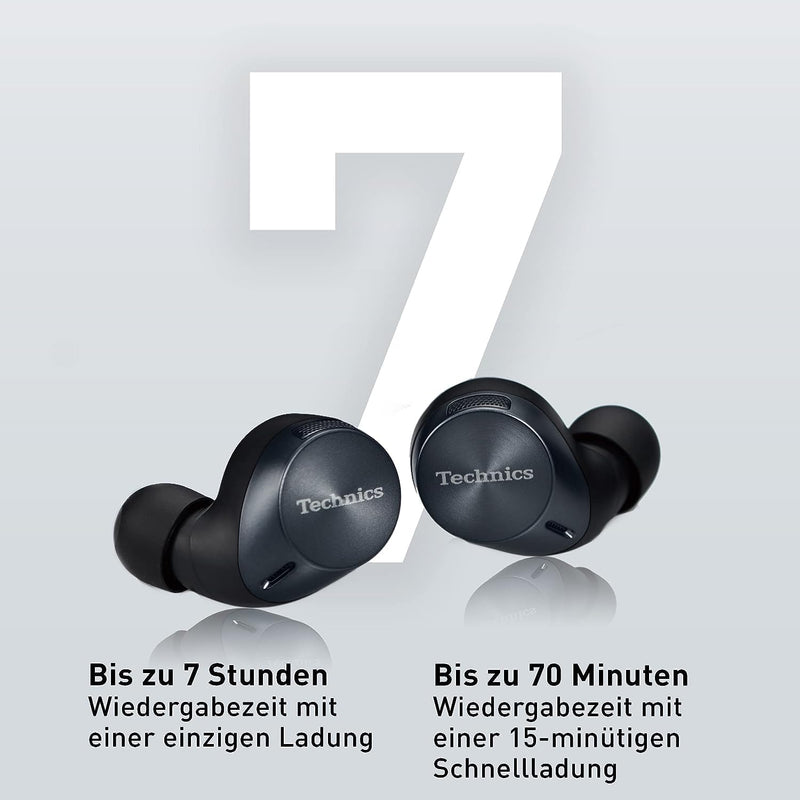 Technics EAH-AZ60 Kabellose In-Ear-Bluetooth-Kopfhörer, Geräuschunterdrückung, 24 Stunden Akkulaufze