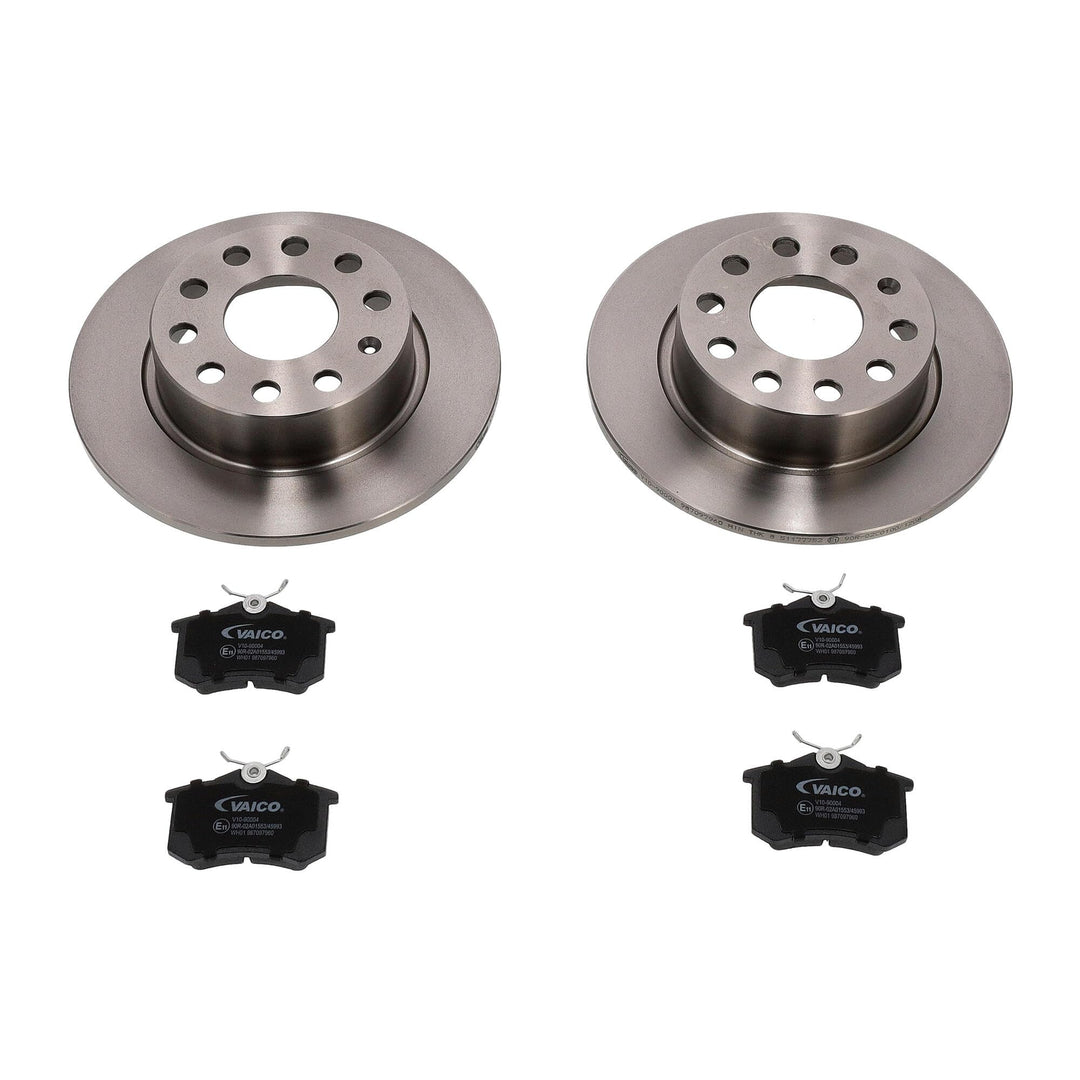 Bremsscheibensatz Beläge Klötze HA passend für AUDI A3 253mm HINTEN Voll