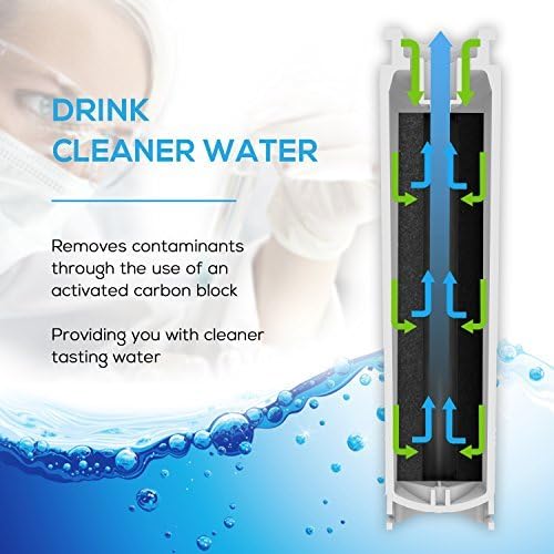 EcoAqua EFF-6025A Kühlschrankwasserfilter Kompatibel mit Bosch Ultra Clarity 644845, KAD62A70, KAD62