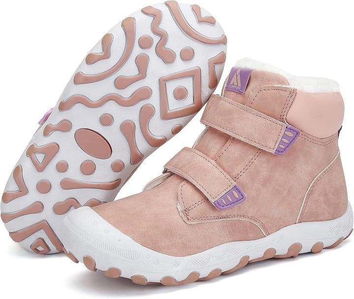 Mishansha Kinder Winterschuhe Mädchen Winterstiefel Warm Schneestiefel Gefüttert Boots Wasserdicht 2