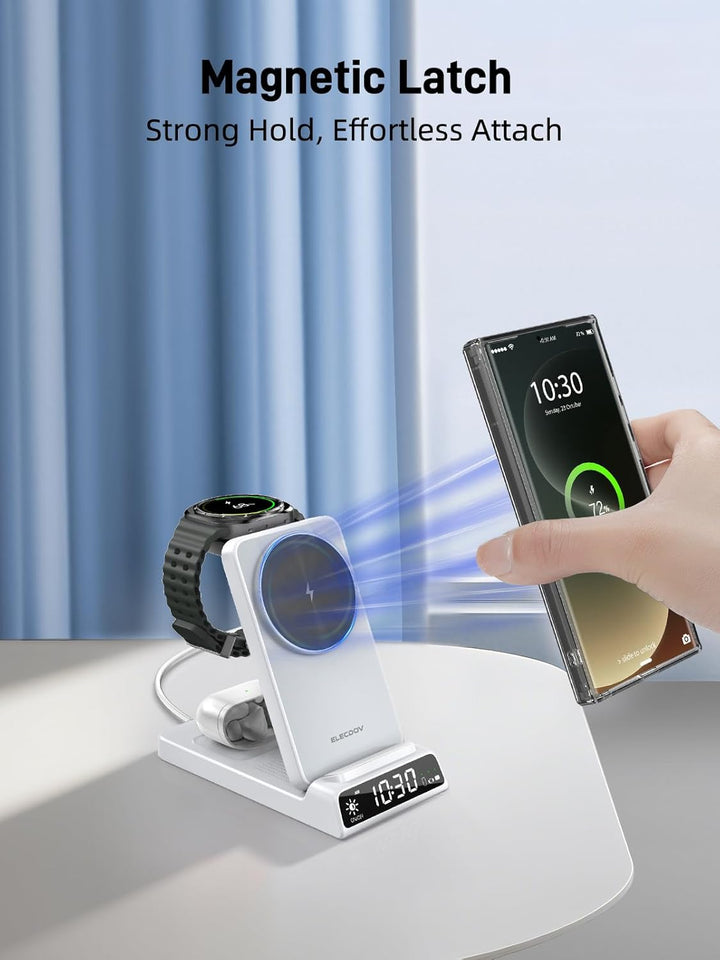 Magnetisches Kabelloses Ladegerät für Samsung, 3 in 1 Mag Safe Ladestation für Samsung Galaxy Z Fold