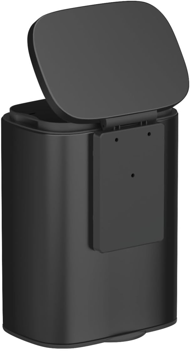 WENKO Wand-Kosmetikeimer Sare 5 Liter, Mülleimer mit Deckel und Easy-Close Absenkautomatik, Badezimm
