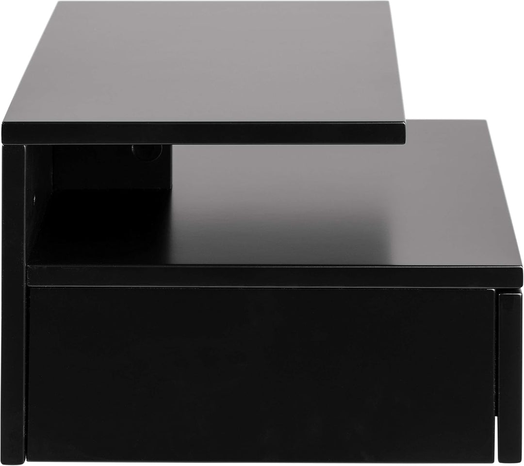 AC Design Furniture Fia Nachttisch mit 1 Schublade in Schwarz, 1 Stück, Wandschrank im Minimalistisc