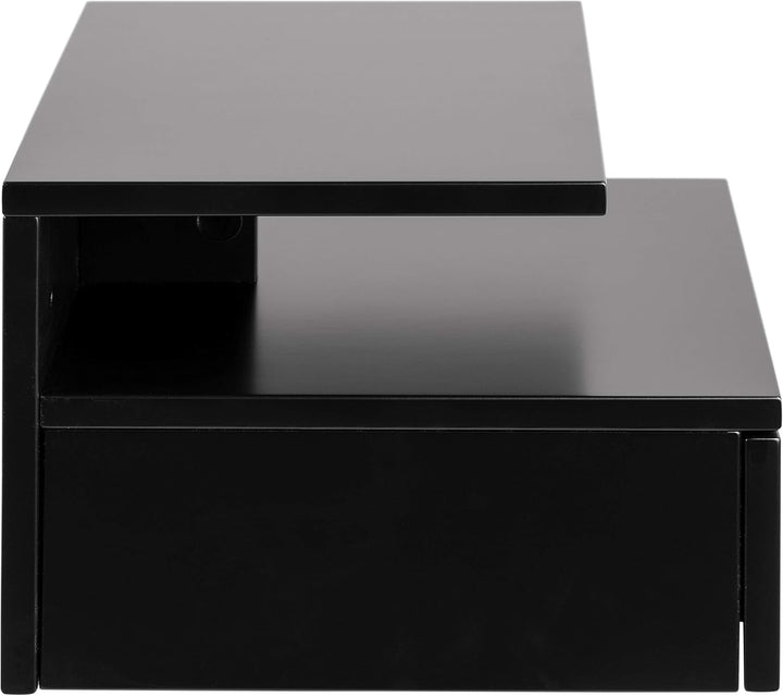 AC Design Furniture Fia Nachttisch mit 1 Schublade in Schwarz, 1 Stück, Wandschrank im Minimalistisc
