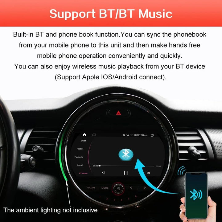 Android Autoradio Wireless CarPlay Android Auto Radio mit Bildschirm, Bluetooth, GPS Navi, WiFi, AM/