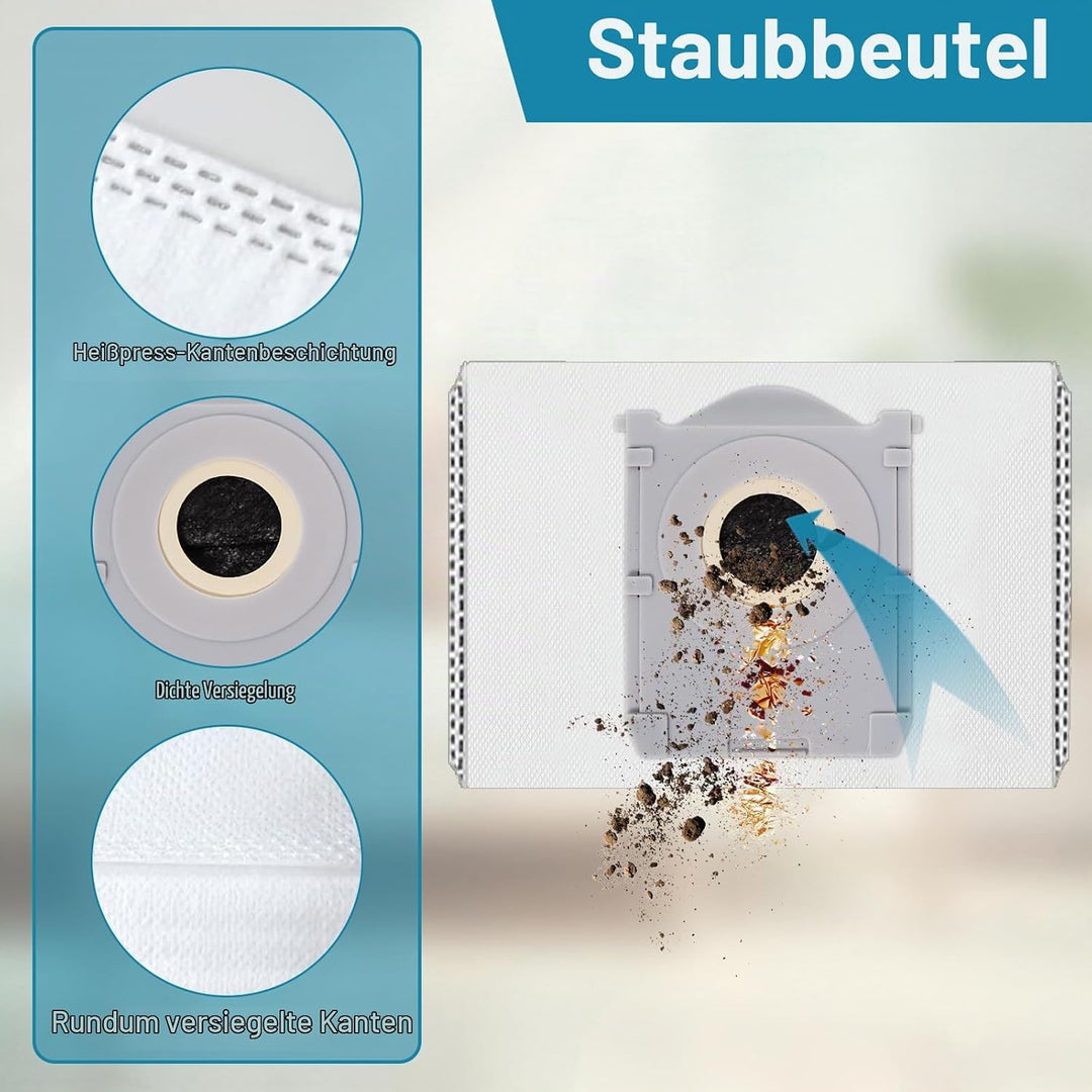 Heykewi Zubehörset für ECOVACS DEEBOT T30C Omni / T30C Omni Gen2 Saugroboter Ersatzteile, 1 Hauptbür