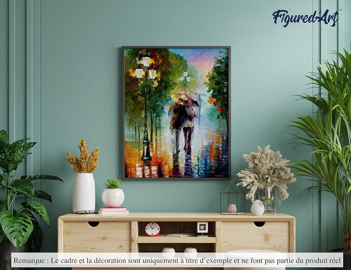 Figured'Art Malen Nach Zahlen Erwachsene Romantischer Regen - Paint by Numbers Basteln DIY Bastelset