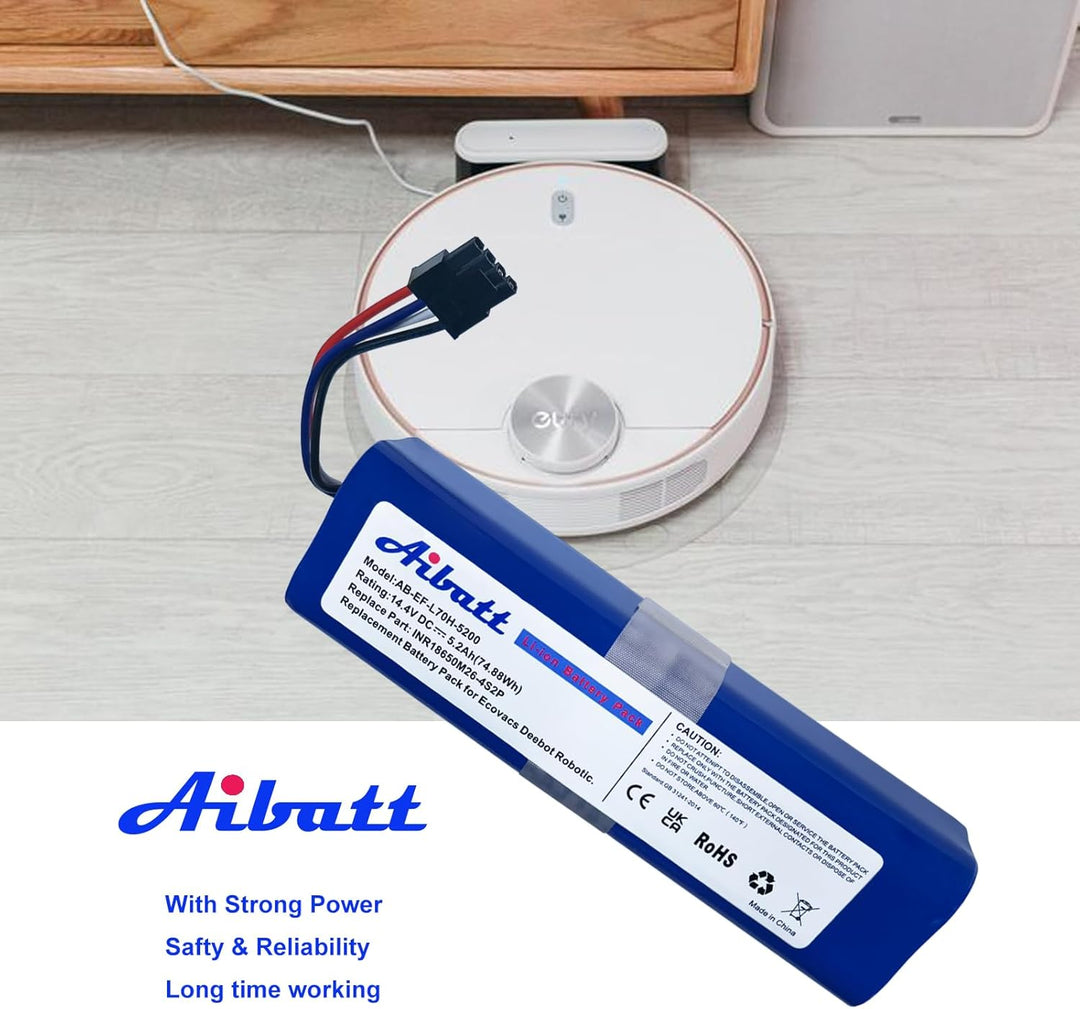 5200mAh Ersatzakku für Eufy Robovac L70 Hybrid, T2190, T2190G21 Staubsauger, Ersatz für Eufy Akku IN