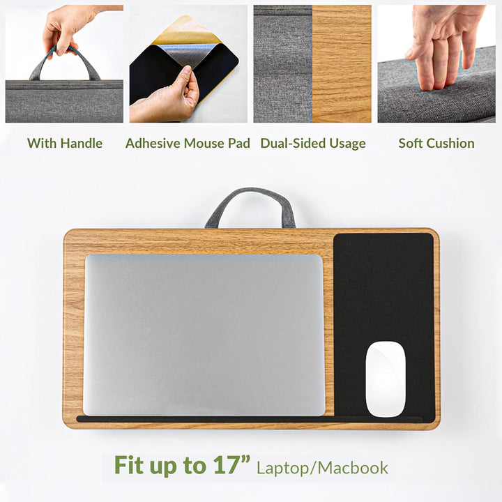 ergomi Laptopkissen Schoss | Homeoffice Kissentablett mit Kissen | Laptoptisch fürs Bett/Couch/Sofa