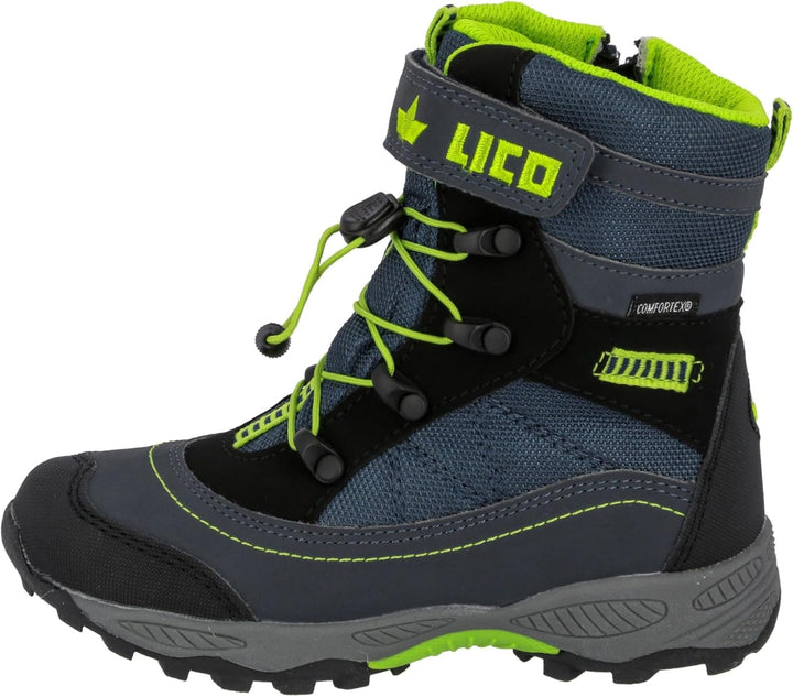 Lico Unisex Kinder Sundsvall Vs Schneestiefel 25 EU Marine Schwarz Lemon, 25 EU Marine Schwarz Lemon