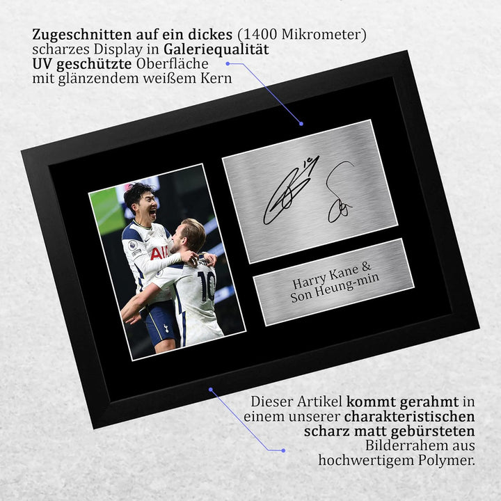 HWC Trading FR A4 Harry Kane & Son Heung-min Tottenham Hotspurs Spurs Geschenke gedrucktes signierte