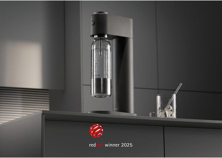 WMF Element One Wassersprudler – vollautomatische Edelstahl Sprudelmaschine mit 3 Graden, platzspare