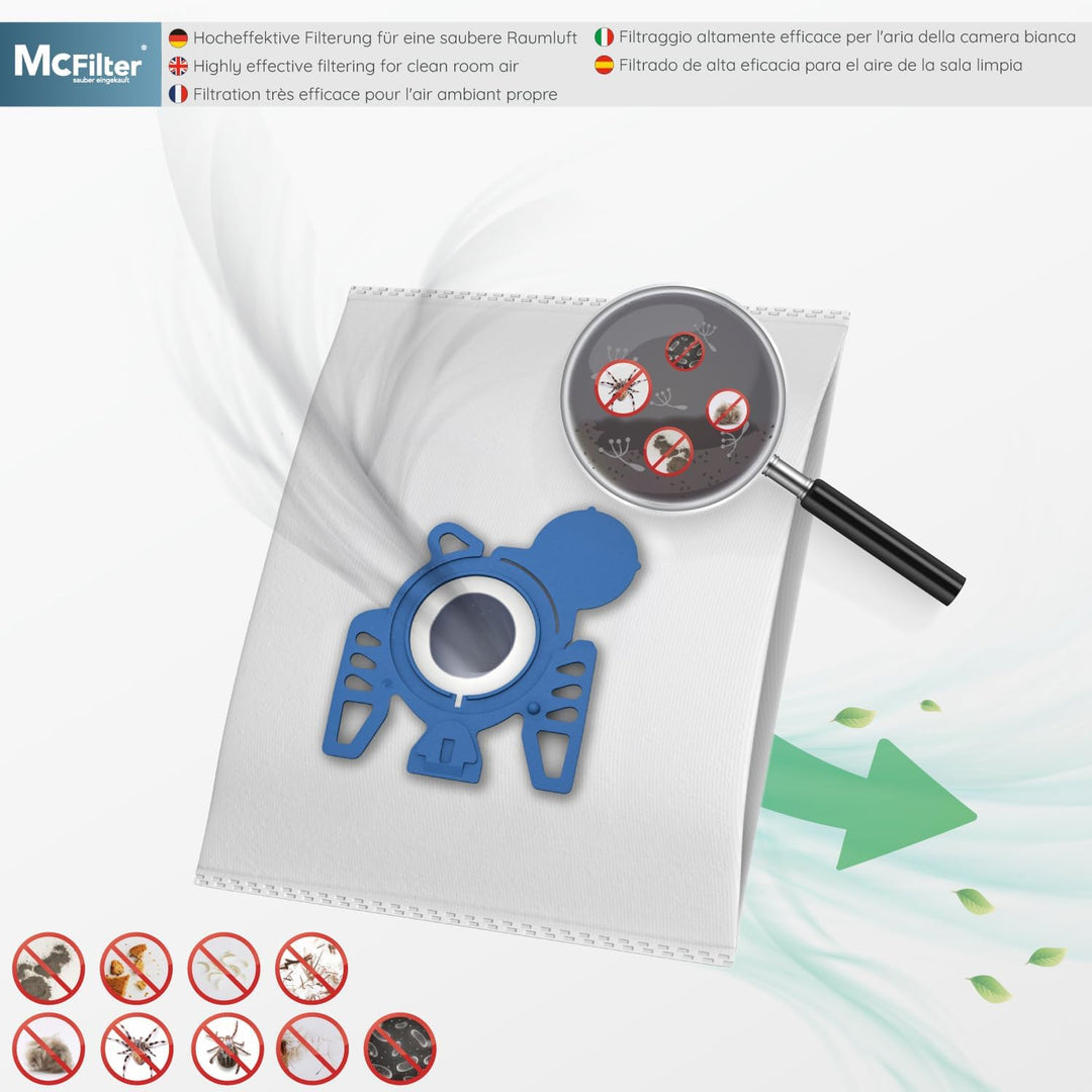 McFilter | 20 Staubsaugerbeutel geeignet für Miele Complete C2 Tango EcoLine Staubsauger | 5-lagig m