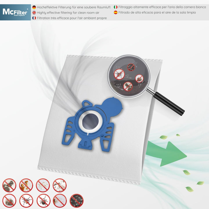 McFilter | 20 Staubsaugerbeutel geeignet für Miele Complete C2 Tango EcoLine Staubsauger | 5-lagig m