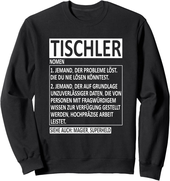 Tischler Definition Substantiv Säge Motorsäge Holzfäller Sweatshirt