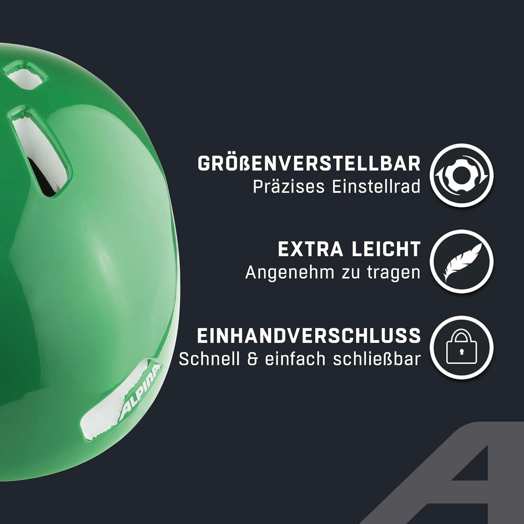 ALPINA HACKNEY - Leichter, Bruchfester & Optimal Klimatisierter Fahrradhelm Mit Nachrüstbarem LED Fü