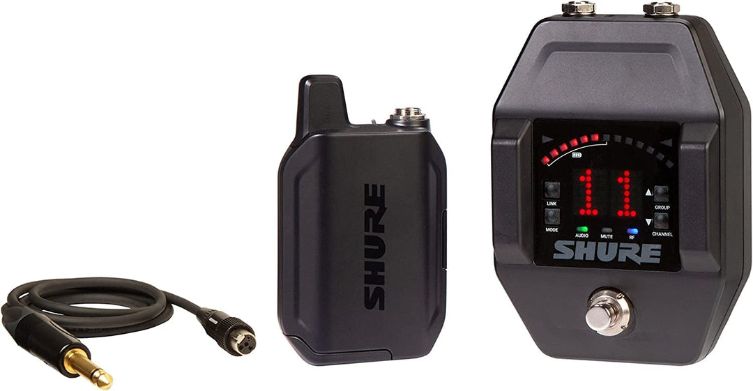Shure GLXD16+ Dual Band Pro Digital Wireless System - Perfekt für Gitarre und Bass - 12 Stunden Akku