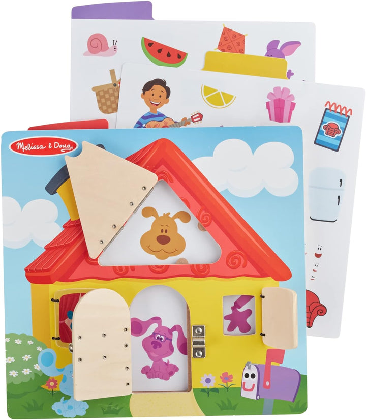 Melissa & Doug Blue’s Clues & You! Spielbrett aus Holz mit Hinweiskarten | Aktivitätsbuch für Kinder