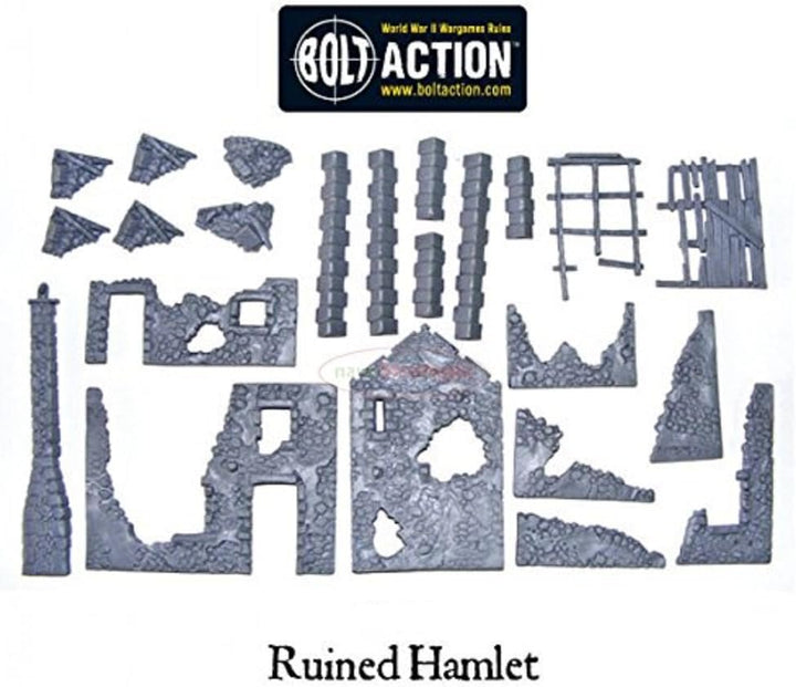 Ruined Hamlet (3x buildings) Warlord (28mm)