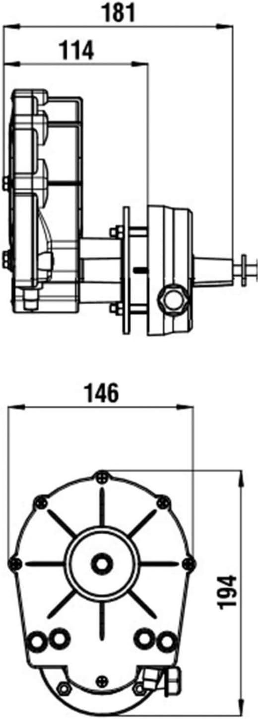 Nautika Bootslenkung mit Steuerkopf und Steuerseil Steuerung Lenkung Boot Länge 14 Fuss / 4,27 m SG0