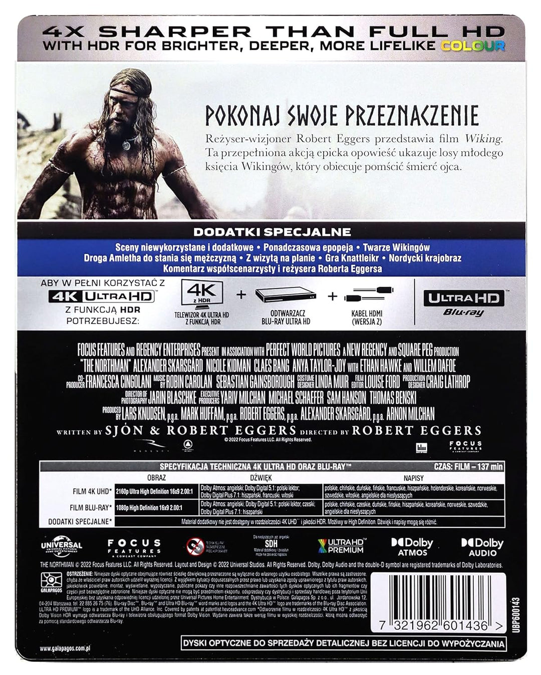 The Northman steelbook 4K [Blu-Ray] [Region B] (IMPORT) (Keine deutsche Version), Blu-ray