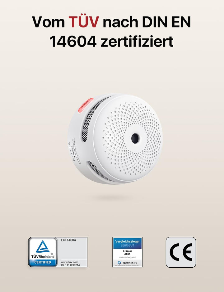 X-Sense Mini-Rauchmelder: Photoelektrischer Rauchwarnmelder mit LED-Anzeige & ABUS KeyGarage 787 - S