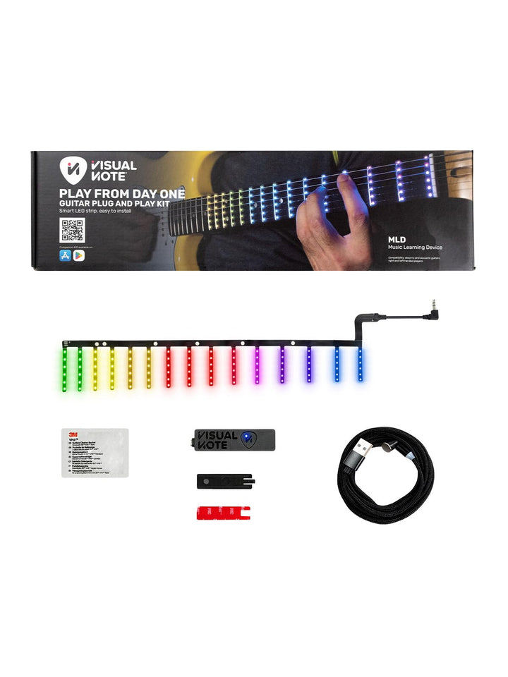 VISUAL NOTE - Kit F, Gerät zum Lernen und Lehren der Gitarre, bestehend aus einer RGB-LED-Folie für