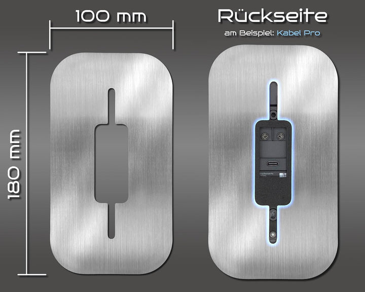 Edelstahl Blende | Zubehör für Ring Videotürklingel/Video Doorbell Wired Plus Kabel & Pro Kabel | Ha