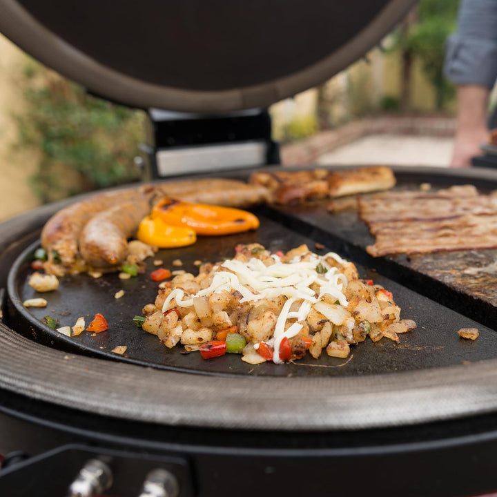 KamadoJoe Kamado Joe KJ-HCIGRIDDLE, Halbmond Gusseisen Reversible Griddle Grill Zubehör Grillzubehör