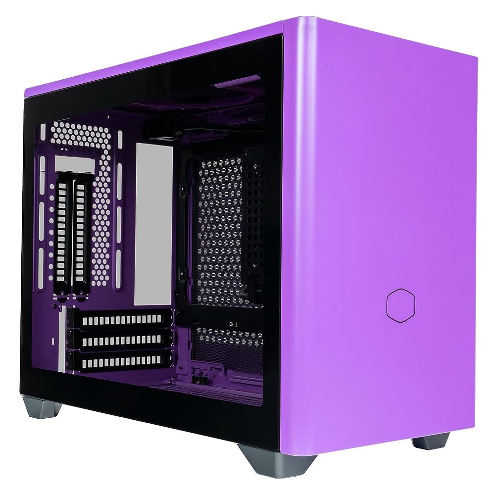 Cooler Master MasterBox NR200P Mini-ITX-PC-Gehäuse – Seitenteil aus gehärtetem Glas, hervorragende K