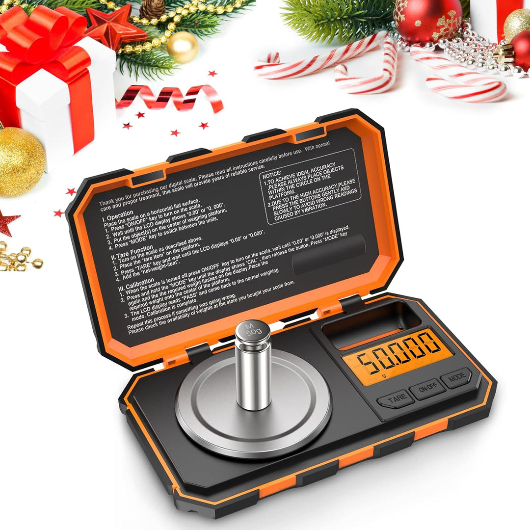 Brifit Feinwaage, 50g /0.001g Digitalwaage Taschenwaage, Goldwaage, Schmuckwaage, Präzisonswaage Mil