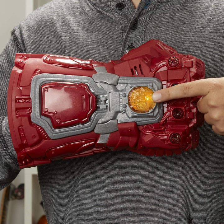 Marvel Avengers: Endgame Red Infinity Gauntlet Electronic Fist Roleplay Toy with Lights and Sounds f