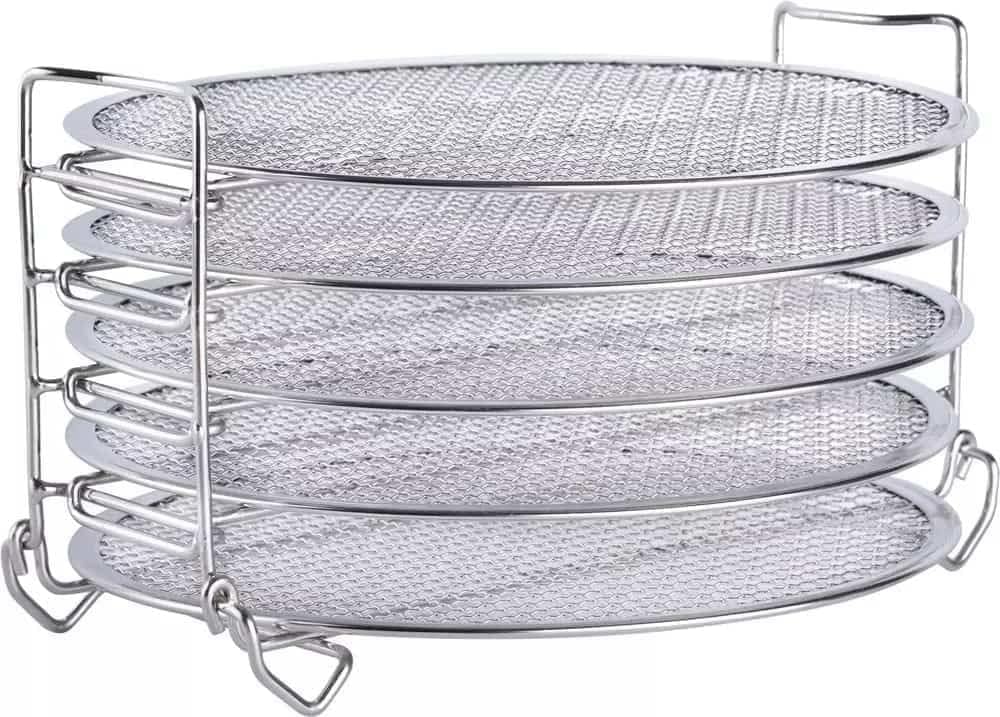 Ziva Instant Topf Edelstahl Wäscheständer - 5 Schichten - Geeignet für Crisp 8 Liter