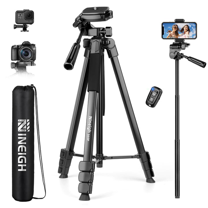 Nineigh Kamera Stativ,Tragbares Handy Stativ für Smartphone iPad mit 45-211cm Höhe, Leichtes Camera