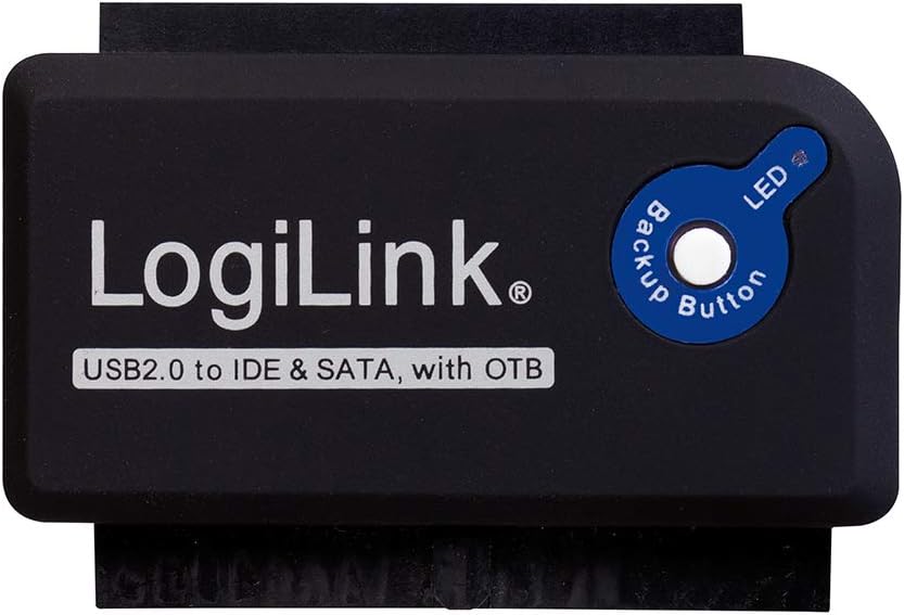 LogiLink AU0006D IDE/SATA Adapter (USB 2.0 auf 6,4 cm (2,5 Zoll)/8,9 cm (3,5 Zoll), 1,2m) Single, Si