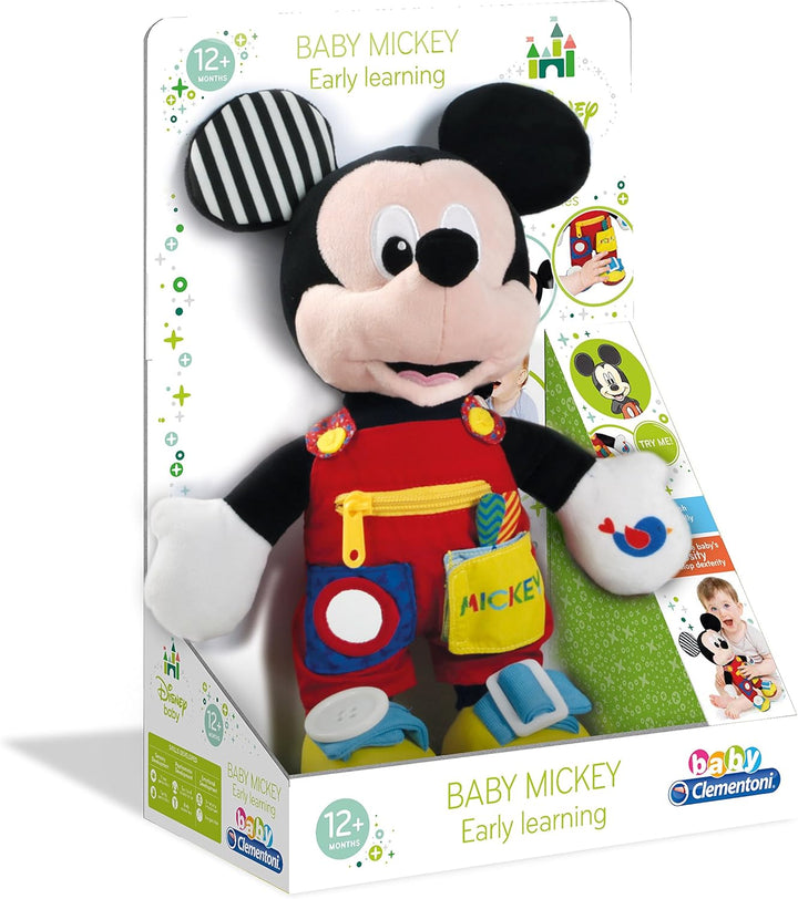 Clementoni 17224 - Disney Baby Mickey Plüsch Mickey Fähigkeiten, Plüsch, Mickey Fähigkeiten, Plüsch