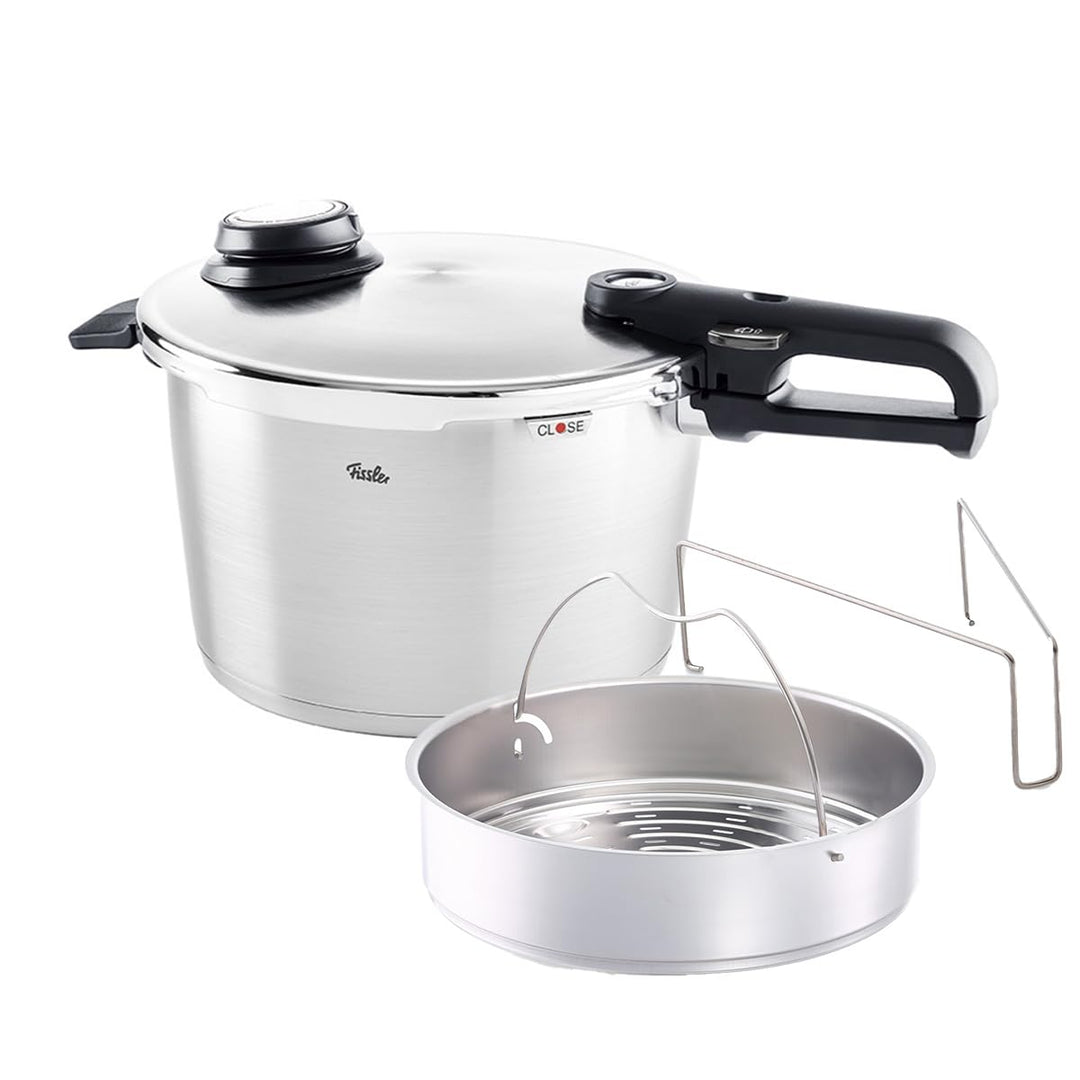 Fissler Vitavit Premium / Schnellkochtopf (8 L, Ø 26 cm) Edelstahl-Dampfkochtopf,4-Garstufen, inkl.