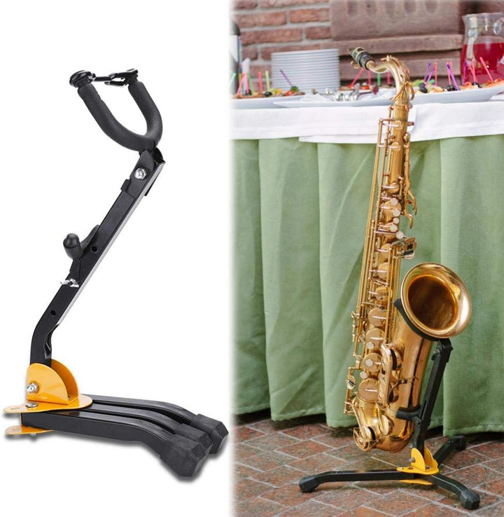 Dilwe Faltbarer Saxophon Stand, justierbares Metall Alto Tenor Saxophon Stativ