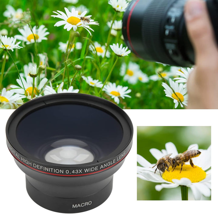 55 Mm 0,43 X Professionelles HD-Weitwinkel-Kameraobjektiv, Optisches Glasbeschichtungsobjektiv mit A