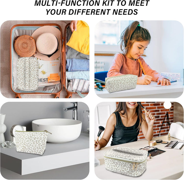 3 Stück Set Kosmetiktasche, grosse Kapazität Reise Make Up Tasche Set Damen, mit tragbarem Griffdesi