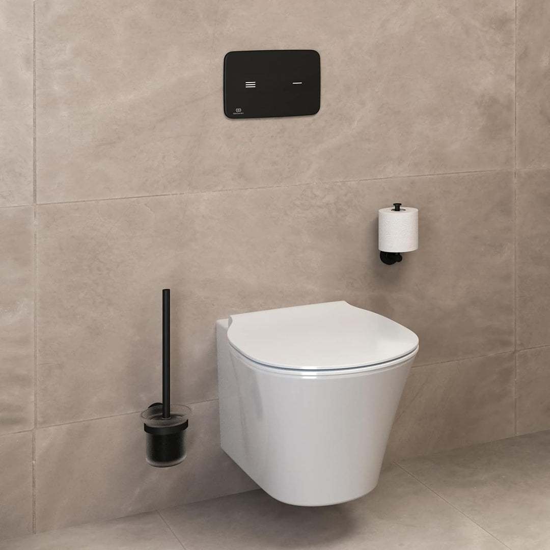 Ideal Standard A9132XG IOM Papierrollenhalter ohne Deckel Silk Black, ohne Deckel Silk Black