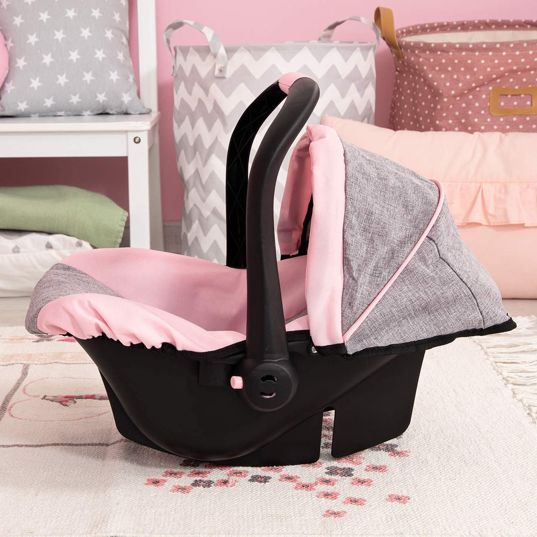 Bayer Design 67933AA Puppen-Autositz EasyGo, Puppenzubehör, passend zu Vario-Puppenwagen, mit Abdeck