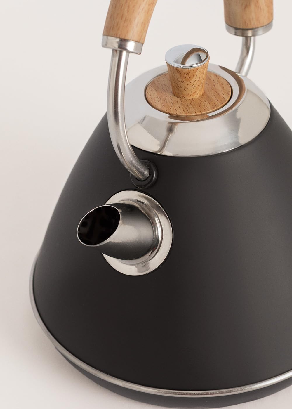 CREATE/KETTLE RETRO PRO/Wasserkocher mit Temperaturregelung 1L Schwarz/Automatische Abschaltung, Sch