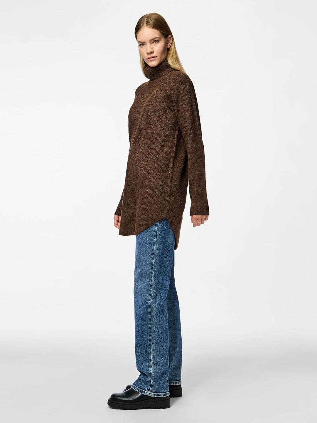 PIECES Female Tunika PCELLEN 46-48 Grosse Grössen Chicory Coffee, 46-48 Große Größen