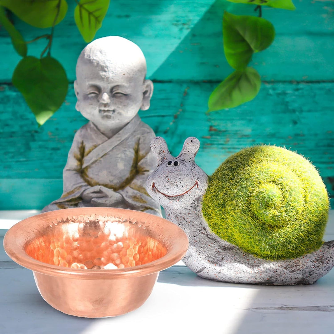 Beavorty 4stücke Kupfer Schale Buddhistisch Filigran Dekoration Wohnaccessoire Wasseropfer Schale Fü