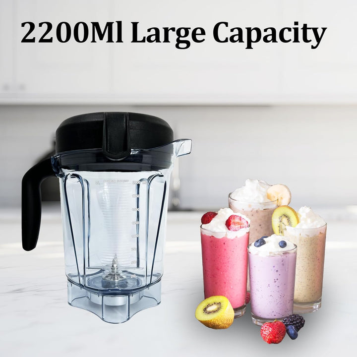 Für Mixbehälter 64 oz Low-Profile, kompatibel mit Vitamix 750, 5300, 5200, 7500, 6300, Vm0102, Vm010