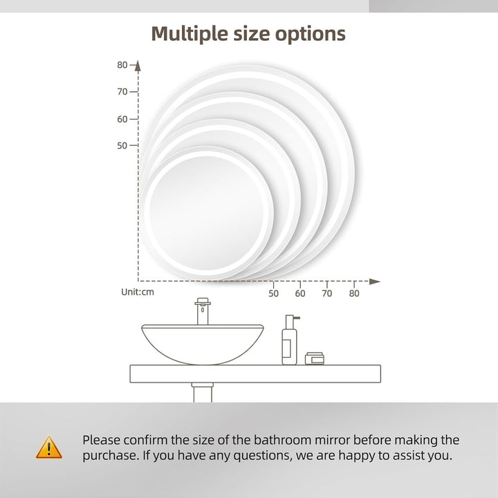 Dripex Badspiegel mit Beleuchtung Rund Led Spiegel mit Uhr und Touch-Schalter, Dimmbar, Beschlagfrei
